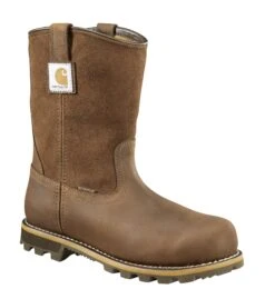 Carhartt Boots: Men's CMP1053 Brown Waterproof Slip Resistant Wellington Work Boot -Work Shoe Store o65oohua