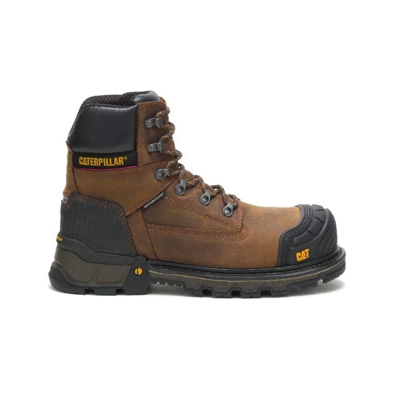 Caterpillar Boots: Men's P90991 Dark Brown 6" Waterproof Composite Toe Boots 3 Caterpillar Boots: Men's P90991 Dark Brown 6" Waterproof Composite Toe Boots