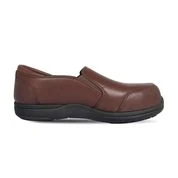 Genuine Grip: Women's Endrina 352 Chocolate Camila Composite Toe Slip On Shoe