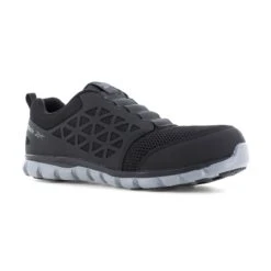 Reebok Shoes: Men's RB4052 Black Composite Toe Sublite Cushion Work Static Dissipating Athletic Work Shoe