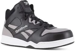 Reebok Shoes: Men's RB4131 Grey Black Composite Toe High Top Work Shoe