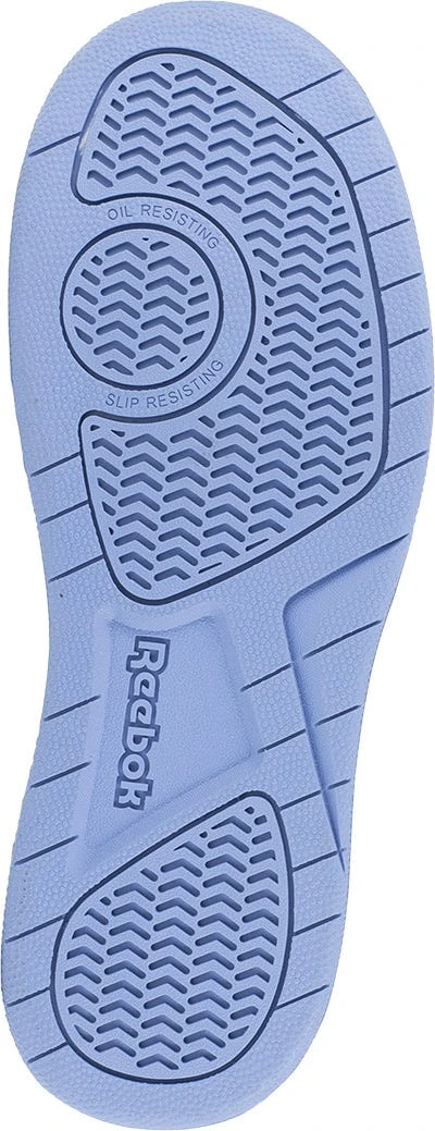 Reebok Shoes: Women's RB470 Grey White Blue Composite Toe SD10 High Top Work Sneaker 4 Reebok Shoes: Women's RB470 Grey White Blue Composite Toe SD10 High Top Work Sneaker - Image 2