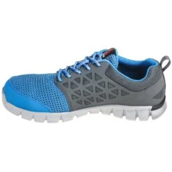 Reebok Shoes: Women's RB044 Alloy Toe ESD Grey/Blue Sublite Cushion Athletic Oxfords -Work Shoe Store reebok rb4040 i 01 1
