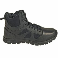 Reebok Boots: Men's 6-Inch RB8605 EH Black Sublite Cushion Side Zip Tactical Boots -Work Shoe Store reebok rb8605 o 01