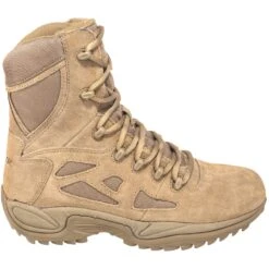 Reebok Boots: Men's RB8977 Coyote Tan 8-Inch Rapid Response Tactical Boots -Work Shoe Store reebok rb8977 o 01
