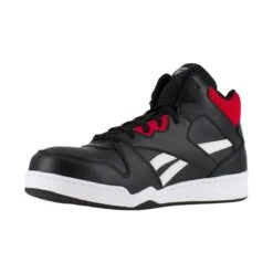 Reebok Shoes: Men's RB4132 Black/Red Composite Toe EH Slip Resistant High Top Work Sneaker -Work Shoe Store reebok rb4132 bb4500 work 03