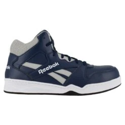 Reebok Shoes: Men's RB4133 Navy/Grey Composite Toe Slip Resistant High Top Sneaker -Work Shoe Store reebok rb4133 bb4500 01