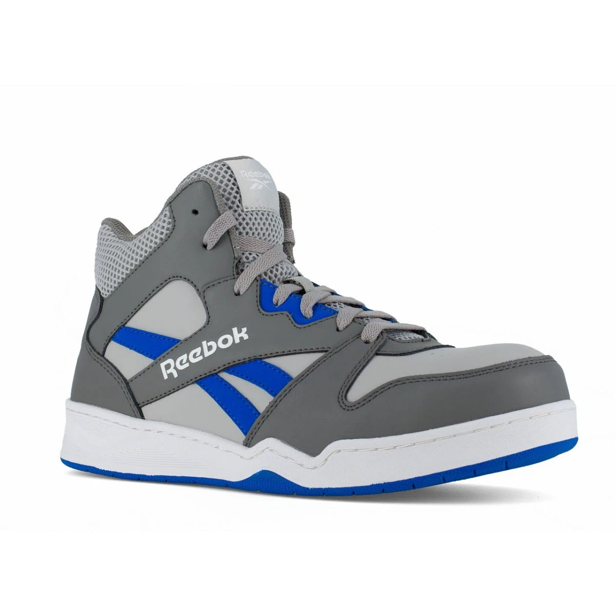 Reebok Shoes: Men's RB4135 Grey/Cobalt Blue Composite Toe Slip Resistant High Top Sneaker 7 Reebok Shoes: Men's RB4135 Grey/Cobalt Blue Composite Toe Slip Resistant High Top Sneaker - Image 5