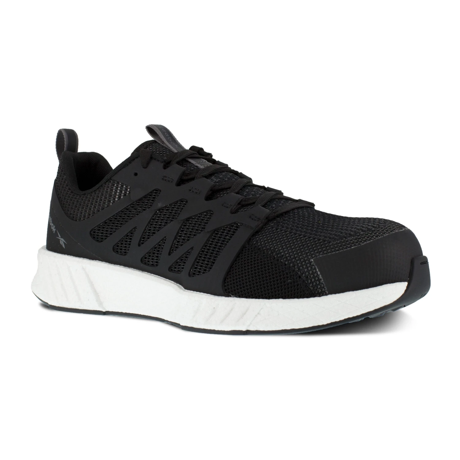 Reebok Shoes: Women's RB413 Black White Fusion Flexweave Composite Toe Slip Resistant Athletic Work Shoe 4 Reebok Shoes: Women's RB413 Black White Fusion Flexweave Composite Toe Slip Resistant Athletic Work Shoe - Image 2