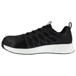 Reebok Shoes: Women's RB413 Black White Fusion Flexweave Composite Toe Slip Resistant Athletic Work Shoe 9 Reebok Shoes: Women's RB413 Black White Fusion Flexweave Composite Toe Slip Resistant Athletic Work Shoe -Work Shoe Store reebok rb413 fusion flexweave work 04