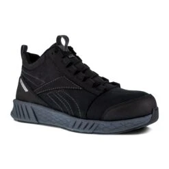 Reebok Shoes: Men's RB4302 Black Grey Fusion Formidable Mid Composite Toe ESD Slip Resistant Athletic Shoe -Work Shoe Store reebok rb4302 fusion formidable work 02