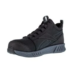 Reebok Shoes: Men's RB4302 Black Grey Fusion Formidable Mid Composite Toe ESD Slip Resistant Athletic Shoe -Work Shoe Store reebok rb4302 fusion formidable work 03 1