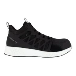 Reebok Shoes: Men's RB4316 Black White Fusion Flexweave Mid Composite Toe Slip Resistant Athletic Work Shoe