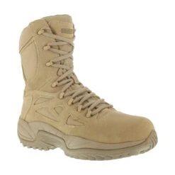 Reebok Boots: Men's Tan RB8895 Rapid Response Non Metallic Military Boots -Work Shoe Store reebok rb8895 rapid response rb 02 1