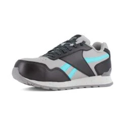 Reebok Shoes: Women's RB982 Grey Teal Composite Toe EH Classic Work Sneaker -Work Shoe Store reebok rb982 harman work 03edit