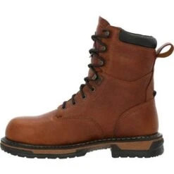 Rocky Boots: Men's RKK0363 Brown Ironclad 8 Inch USA Made Steel Toe Waterproof Work Boot 10 Rocky Boots: Men's RKK0363 Brown Ironclad 8 Inch USA Made Steel Toe Waterproof Work Boot -Work Shoe Store rkk0363 5 large