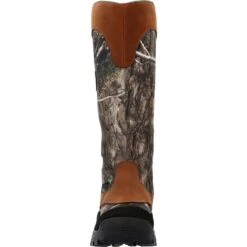 Rocky Boots: Men's RKS0617 Camo Brown Soft Toe Lynx 16" Waterproof Snake Pull On Boot -Work Shoe Store rks0617 front