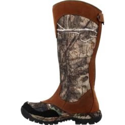 Rocky Boots: Men's RKS0617 Camo Brown Soft Toe Lynx 16" Waterproof Snake Pull On Boot -Work Shoe Store rks0617 instep profile