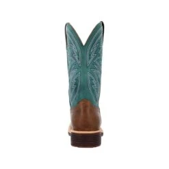 Rocky Boots: Men's RKW0406 Teal Soft Toe 12" Tall Oaks Western Pull On Boot -Work Shoe Store rkw0406 1edit