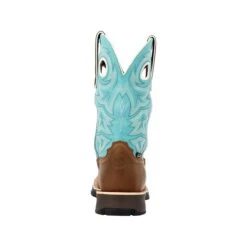 Rocky Boots: Women's RKW0412 Brown Turquoise Composite Toe Rosemary Pull On Cowboy Work Boot 13 Rocky Boots: Women's RKW0412 Brown Turquoise Composite Toe Rosemary Pull On Cowboy Work Boot -Work Shoe Store rkw0412 1edit