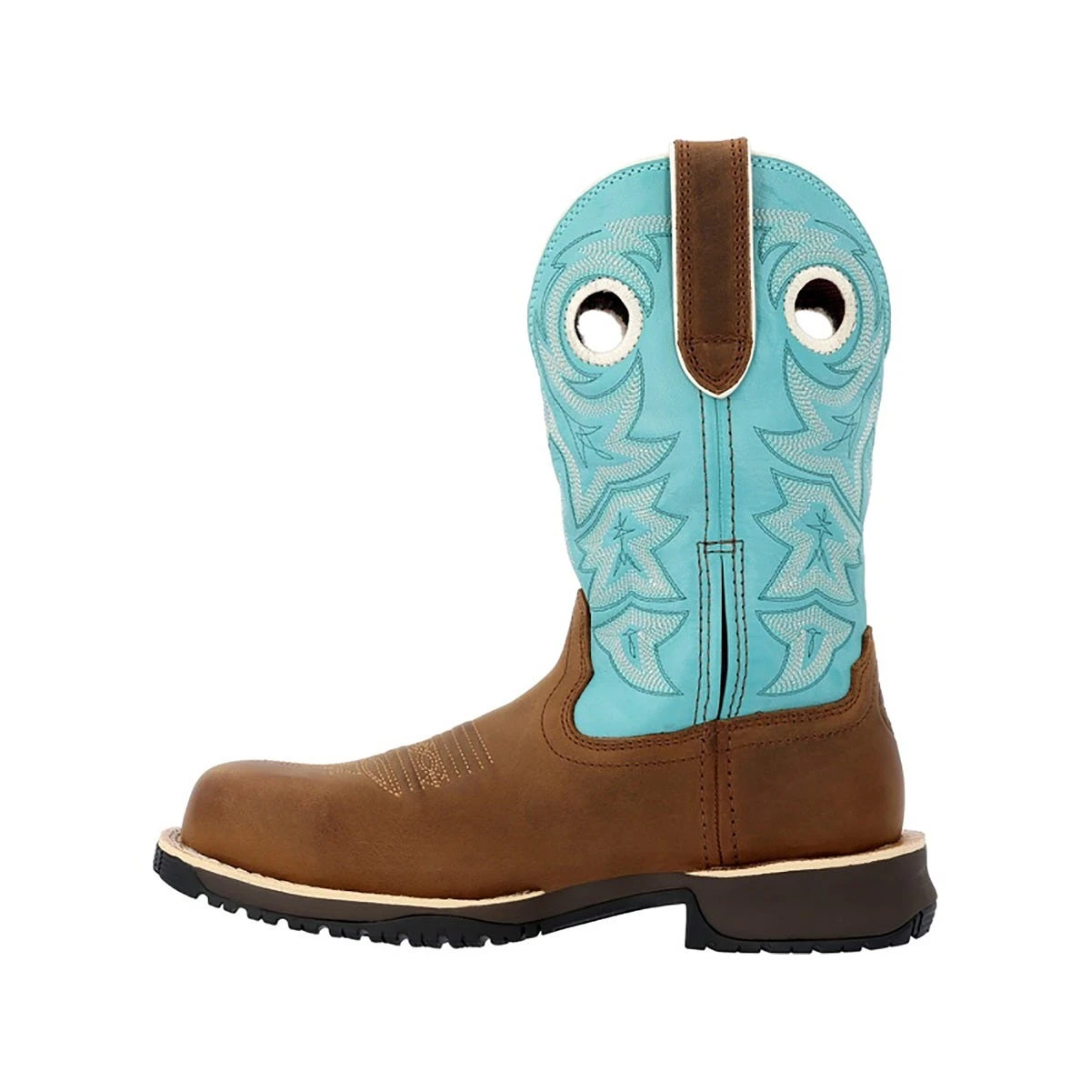 Rocky Boots: Women's RKW0412 Brown Turquoise Composite Toe Rosemary Pull On Cowboy Work Boot 5 Rocky Boots: Women's RKW0412 Brown Turquoise Composite Toe Rosemary Pull On Cowboy Work Boot - Image 3