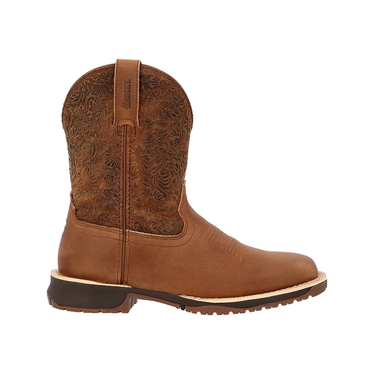 Rocky Boots: Women's RKW0413 Cinnamon Soft Toe Rosemary Pull On Cowboy Work Boot 4 Rocky Boots: Women's RKW0413 Cinnamon Soft Toe Rosemary Pull On Cowboy Work Boot - Image 2