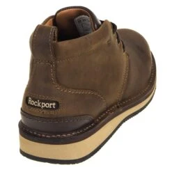 Rockport Works Shoes: Men's RK2801 Brown Prestige Point Steel Toe Chukka -Work Shoe Store rockport rk2801 b 001