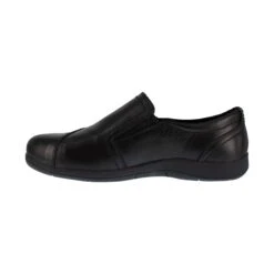 Rockport Works Shoes: Women's RK761 Black Daisey Alloy Toe Slip On Leather Work Shoe -Work Shoe Store rockport rk761 daisey 04