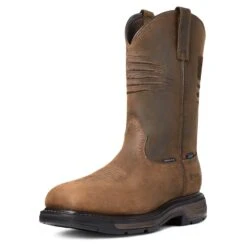 Ariat Boots: Men's 10036002 Brown Carbon Toe WorkHog XT Patriot Waterproof Work Boot 11 Ariat Boots: Men's 10036002 Brown Carbon Toe WorkHog XT Patriot Waterproof Work Boot -Work Shoe Store s21 mns work 10036002 3 4 front