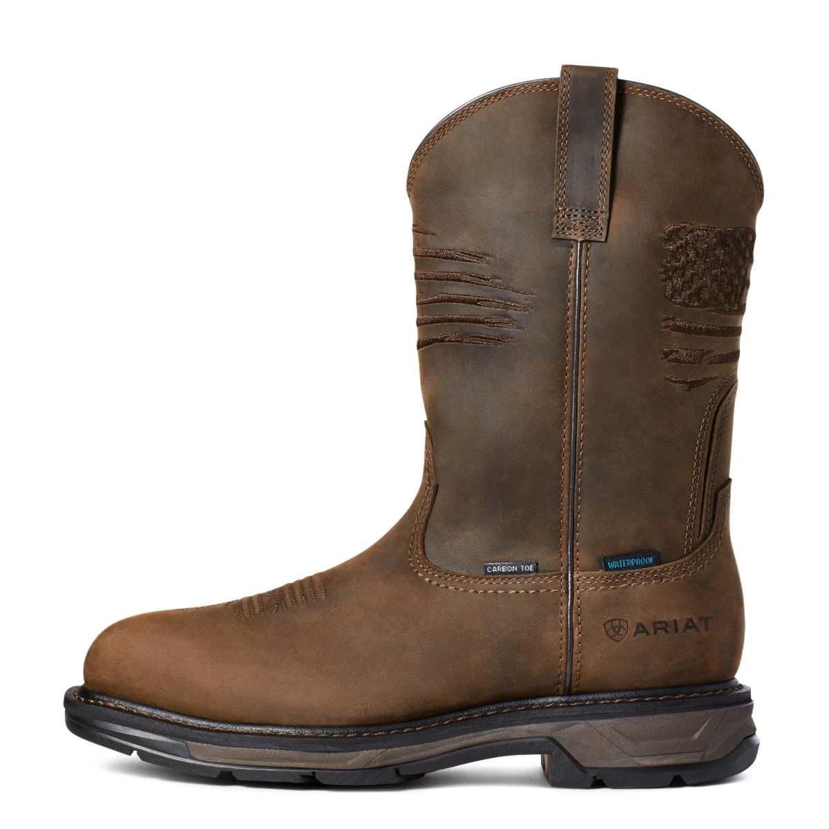 Ariat Boots: Men's 10036002 Brown Carbon Toe WorkHog XT Patriot Waterproof Work Boot 4 Ariat Boots: Men's 10036002 Brown Carbon Toe WorkHog XT Patriot Waterproof Work Boot - Image 2