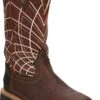 Justin Boots: Men's SE4835 Brown Ostrich Print Composite Square Toe Derrickman Cowboy Work Boots -Work Shoe Store se4835 1000x1000 1