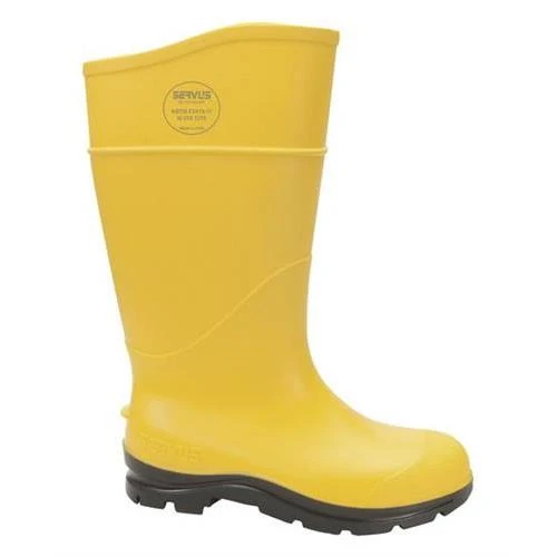 Servus Boots: Men's 18835 Yellow Black Steel Toe Waterproof PVC 14IN Boot 4 Servus Boots: Men's 18835 Yellow Black Steel Toe Waterproof PVC 14IN Boot - Image 2