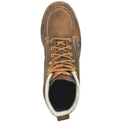Thorogood Boots: Men's 804-4375 Brown 6-Inch USA-Made Moc EH Steel Toe Work Boots -Work Shoe Store thorogood 804 4375 t 01