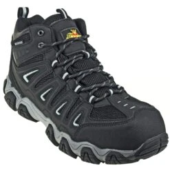 Thorogood Boots: Men's Black Mid Hiker 804 6292 Composite Toe Boots -Work Shoe Store thorogood 804 6292 p 01