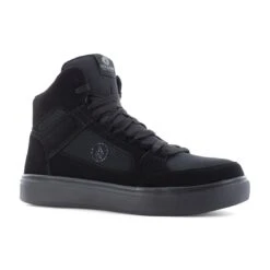 Volcom Shoes: Women's VM30244F Triple Black Composite Toe Evolve Slip Resistant Skate Inspired Work High Top