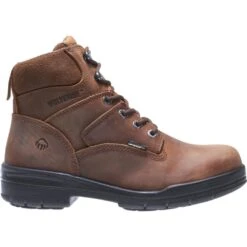 Wolverine Boots: Men's 2053 Durashocks Steel Toe Brown Boots -Work Shoe Store w02053