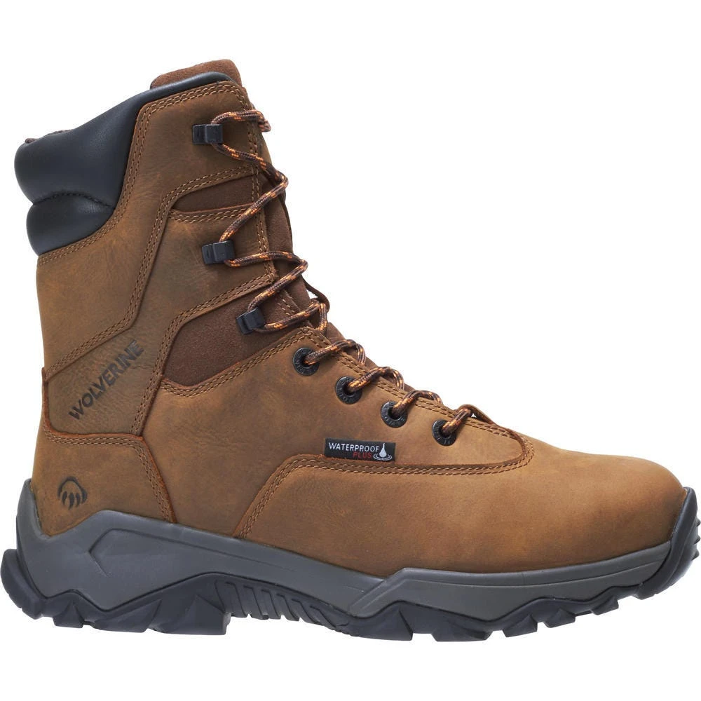 Wolverine Boots: Men's W191024 Brown 8" Insulated Glacier II Carbonmax Composite Toe Boots 4 Wolverine Boots: Men's W191024 Brown 8" Insulated Glacier II Carbonmax Composite Toe Boots - Image 2