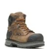 Wolverine Boots: Men's W211135 Brown Carbonmax Toe Hellcat Ultraspring Heavy Duty 6" Work Boot -Work Shoe Store wbsm w211135 012721 s22 045