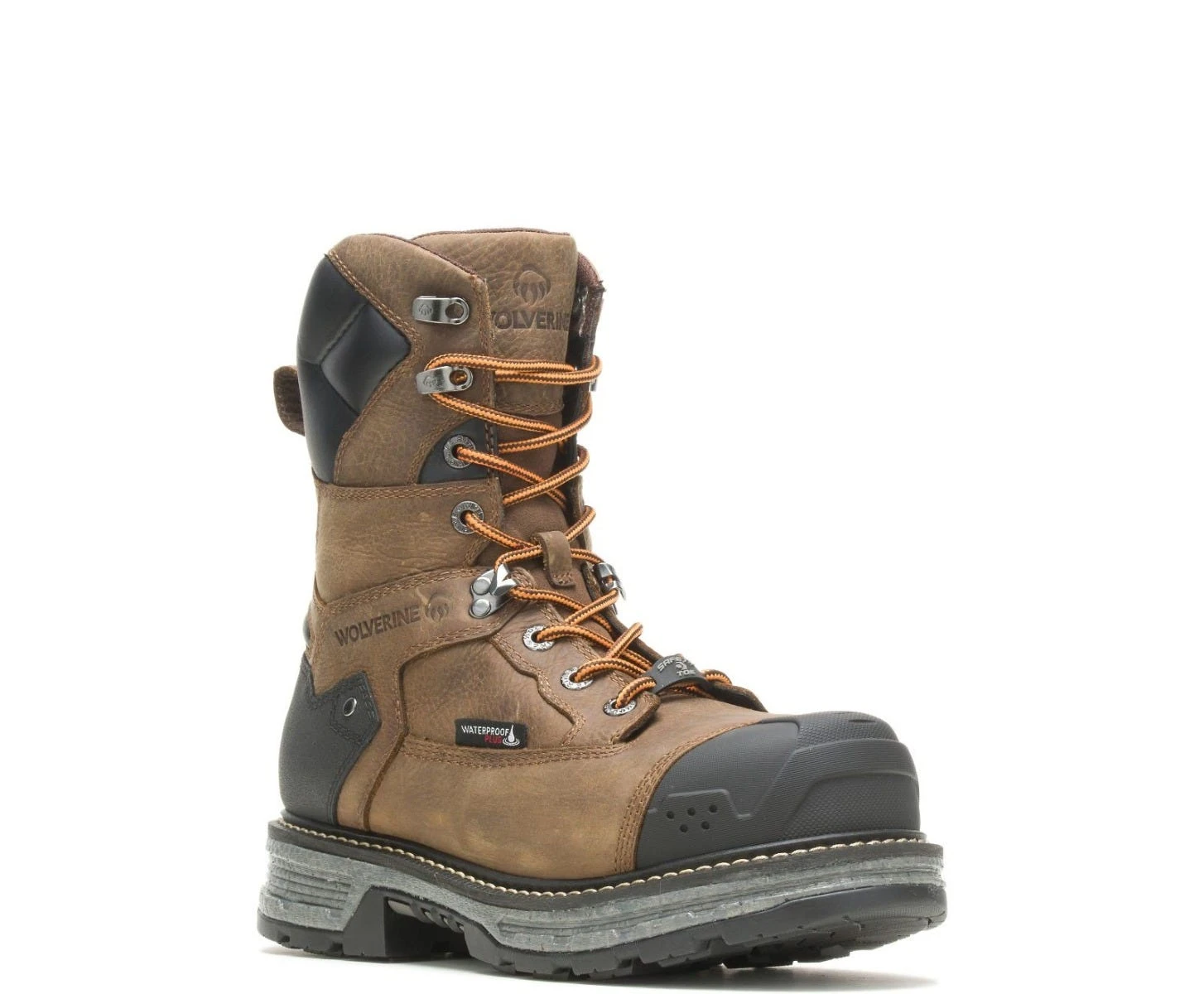 Wolverine Boots: Men's W211139 Brown 8" Hellcat Ultraspring Heavy Duty Carbonmax Work Boot 3 Wolverine Boots: Men's W211139 Brown 8" Hellcat Ultraspring Heavy Duty Carbonmax Work Boot