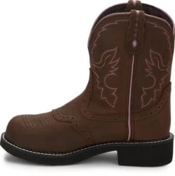 Justin Boots: Women's GY9980 Aged Bark With Diamond Cut Steel Toe Boots -Work Shoe Store wkl9980 617x563 instep