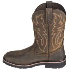 Wolverine Boots: Men's 10704 Dark Brown Rancher Slip Resistant Pull On Boots 12 Wolverine Boots: Men's 10704 Dark Brown Rancher Slip Resistant Pull On Boots -Work Shoe Store wolverine 10702 i 01 1