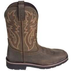 Wolverine Boots: Men's 10704 Dark Brown Rancher Slip Resistant Pull On Boots 13 Wolverine Boots: Men's 10704 Dark Brown Rancher Slip Resistant Pull On Boots -Work Shoe Store wolverine 10702 o 01 1