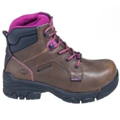 Wolverine Boots: Women's 10383 Brown Merlin EH Composite Toe Boots -Work Shoe Store wolverine w10383 o 01