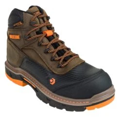 Wolverine Boots: Overpass CarbonMAX EH Men's W10717 Brown Mid Work Boots -Work Shoe Store wolverine w10717 p 01