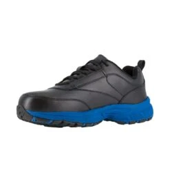 Reebok Shoes: Men's RB4830 Steel Toe Black/Blue EH Athletic Work Shoes -Work Shoe Store xdfghjk